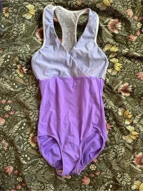 Eleve Dancewear Lavender and Lilac Two-Tone Leotard